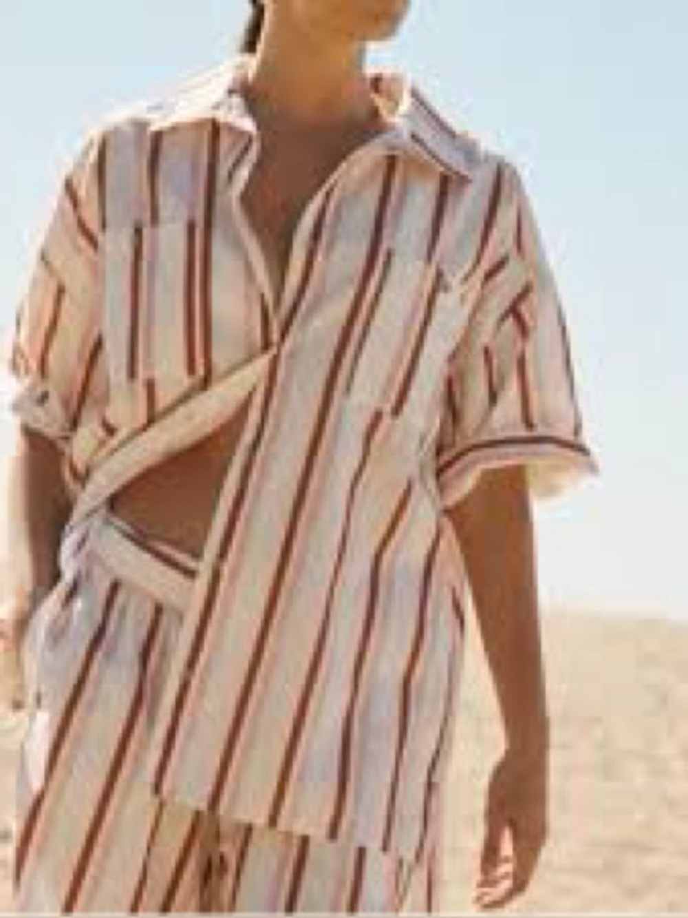 Anthropologie Boxy Oversized Button Down Shirt